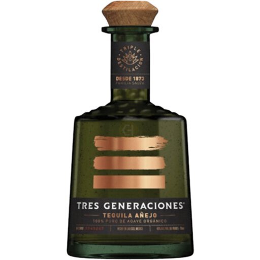 Tres Generaciones Tequila Anejo With Rock Glasses New Pakaging 750Ml