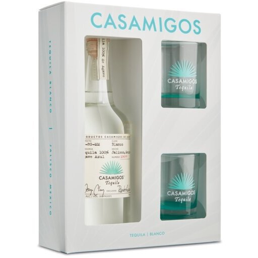 Casamigos Blanco Tequila Gift Set With The Margarita Glass 750Ml